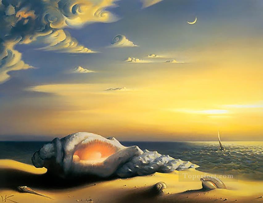 moderno contemporáneo 27 surrealismo concha en la playa Pintura al óleo